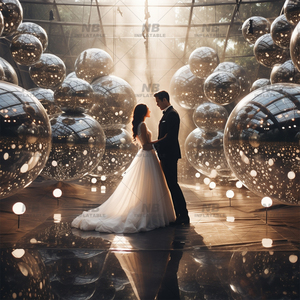 Wedding Stage Decoration Large Laser Inflatable <b>Mirror</b> <b>Ball</b> in Red Blue Gold Green Black <b>Mirror</b> <b>Ball</b> Wedding Stage Decoration La - Product Image 5
