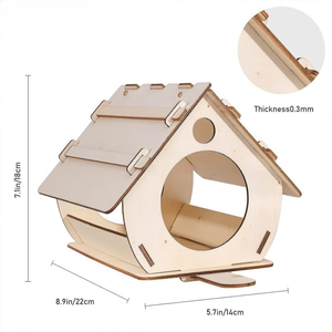 Ahşap süslemeleri asılı ahşap kuş yuvaları kuş besleyiciler el yapımı süsler ve Pet malzemeleri - Product Image 1