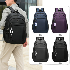 Stylish Large Capacity <b>Backpack</b> For Men Business Travel Laptop Bag <b>Waterproof</b> Solid Color 15 Inches - Product Image 4