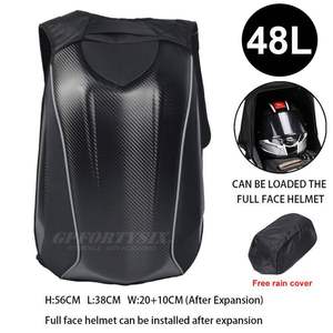 Mochila de Motocicleta con Patrón de Fibra de Carbono, Impermeable, Resistente, con Carcasa Rígida, para Casco Completo, Aventura al Aire Libre, Modelo WB-010 - Product Image 4