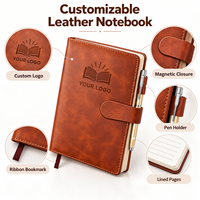 Carnet en cuir PU A5 avec logo personnalisé, coffret cadeau avec stylo, fermeture magnétique, journal d'affaires, cadeaux d'entreprise, vente en gros