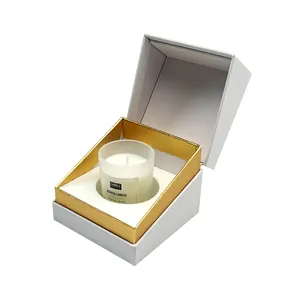Oem özel logo oluklu beyaz kutular parfüm kahve kupa ambalaj kutuları dikdörtgen logo ile mumlar için özelleştirilmiş kutu