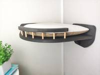Meuble mural flottant en bois pour chat, lit de salon, étagère murale, perchoir pour chat, étagère d'angle pour chat