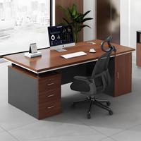 Ensemble bureau et chaise de bureau, design moderne et simple, durable, avec tiroir, surface en bois aggloméré, bureau d'ordinateur