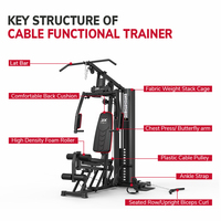 Station de musculation à domicile en acier Q235 avec presse-triceps pour la vente en magasin EN957, pièces de rechange gratuites, directement de l'usine