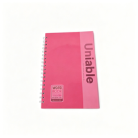 Cahiers spirales en gros, cahier spirale ligné personnalisé, cahier spirale B5 à couverture rigide avec couverture en plastique PP transparent