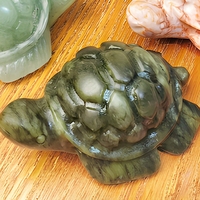 Artisanat en cristal, sculpture de tortue en cristal naturel, sculptée à la main, polie, figurine Feng Shui pour la décoration de la maison, cadeau