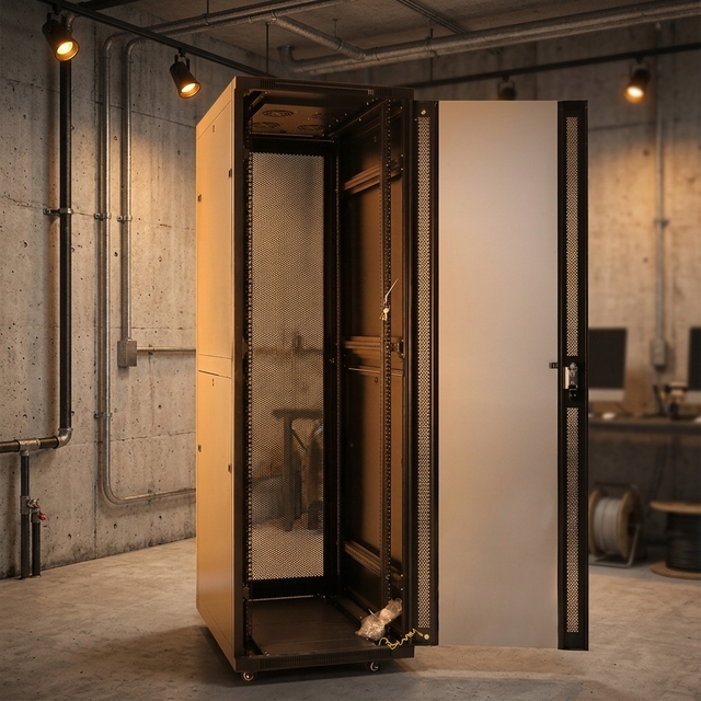 LE Server Rack 1300KG Loading Capacity Server Rack Data Center Perforated Front Door