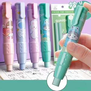 Gommes à effacer rétractables en gros, best-sellers pour les élèves du primaire et les enfants de maternelle, gommes à effacer mignonnes en forme de dessin animé, type poussoir - Product Image 1