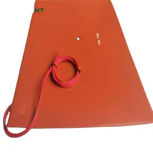 Customized 12v 120v Silicone Rubber Heating Pad / Mat / Heater With thermistor or thermostat