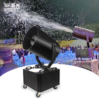 Machine à Neige à Tête Mobile 3000W pour Effets Scéniques Intérieurs et Extérieurs, Contrôle Manuel et à Distance, Idéale pour Fêtes de Noël et Événements