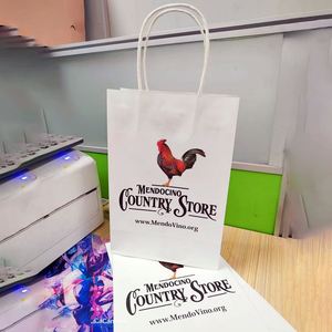 China Custom <b>Small</b> Brown White Kraft Paper Packaging Bags for Fast Food Shopping Take Away with Your Own logo - Product Image 3