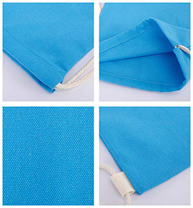 Wholesale Eco Friendly Blank Cotton Canvas Drawstring <b>Backpack</b> Bag Custom Promotional Logo Printed Sport Cinch Sack Pack Dust - Product Image 3