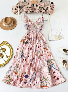 Abito casual da donna con stampa artistica, abito a canotta fluido e confortevole taglie forti per l'uso quotidiano - Product Image 4