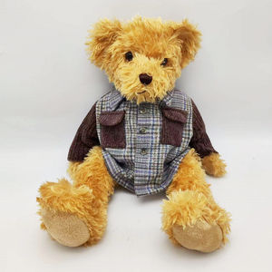 कस्टम <span class=keywords><strong>12</strong></span> इंच का सुपर सॉफ्ट प्लग ब्राउन टेडी भालू खिलौने कपड़े के साथ भरा जानवर - Product Image 4