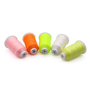 Hongqiao 120d/2 светящиеся низкоусадочные нитки для вышивания, оптовая продажа, 100% полиэфирные высокоскоростные Швейные шнуры - Product Image 2