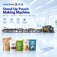 Machine de fabrication de sacs préformés verticaux à fermeture éclair en aluminium entièrement servo-automatisée pour scellage à chaud