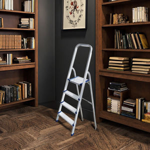 Легкая складная алюминиевая лестница на 2-9 ступенек с перилами и платформой для домашнего использования, на английском 131 - Product Image 2