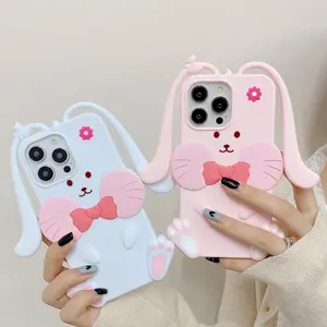 Funda de teléfono de silicona 3d de diseño personalizado, cubierta suave para teléfono inteligente, funda de silicona líquida para iPhone