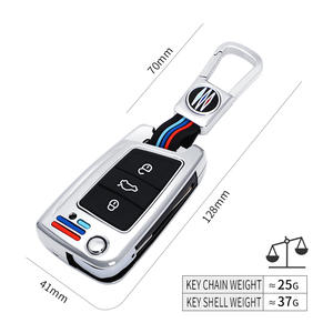 Étui de protection pour clé de voiture en alliage de zinc et gel de silice pour Volkswagen Skoda Tiguan L Lavida Plus Golf 7 Polo Skoda VW <span class=keywords><strong>Porte</strong></span>-clés - Product Image 4