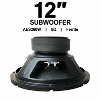 Haut-parleur de graves professionnel de 12 pouces, 260W AES, haute sensibilité, basses profondes, bobine vocale en cuivre pour système audio