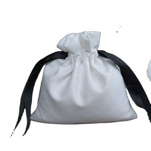 Custom Print logo Soft White Thin Cotton <b>Drawstring</b> Pouch Bag White Twill Shoe Bags Cotton <b>Drawstring</b> with logo - Product Image 3