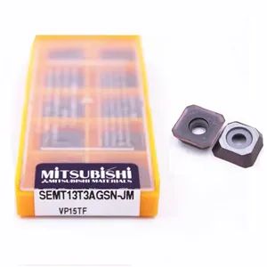 Insertos de carburo de tungsteno Mitsubishi, para fresadora facial, SEMT13T3AGSN-JM, VP15TF