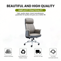 Chaise de bureau ergonomique pour PDG, avec soutien lombaire, chaise de bureau de luxe en cuir pour conférence