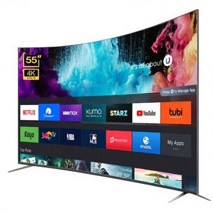 Téléviseur LED incurvé 55 pouces Ultra HD 4K Smart Android 60Hz pour hôtel, compatible réseau - Product Image 1