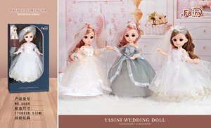 Girls Lovely Cartoon Wedding Dress Toy Mini Plastic <strong>Doll</strong> Play House Dress up <strong>Fairy</strong> Perfect Gift Idea - Product Image 5