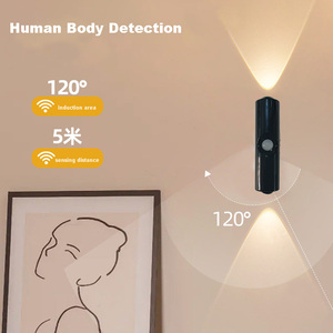 LED ABS Bedroom Human Body Sensor Plug-In Warm White No-Drill Wall Entry Door Magnetic Nightlight - Product Image 2