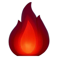 Feu gonflable de flamme gonflable gonflable de flamme avec la lumière de LED pour la décoration, promotion, événements