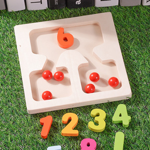 Juguete de madera para aprender matemáticas para niños de 4 a 6 años con bloques numéricos y cuentas para educación temprana y aritmética - Product Image 3