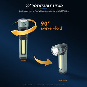 90 độ góc Loại-C sạc nam châm đa chức năng tự động sửa chữa Làm việc đèn pin với ánh sáng mạnh mẽ và độ bền lâu dài - Product Image 5