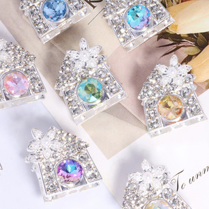 2025 New Design Lucite Crystal Windmill House Beads Rhinestone Loose Beads for DIY Jewelry <b>Pens</b> & Phone Chains Accessories - Product Image 4