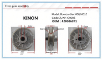 Kit de poulie d'embrayage entraînée par le système de transmission CVT KINON pour motoneige, en aluminium, compatible avec les accessoires de réparation des motoneiges Bombardier HD8 HD10