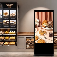 AIYOS Kios Nirkabel Berdiri di Lantai dengan Layar LCD untuk Iklan Komersial, Papan Totem Digital Signage untuk Supermarket
