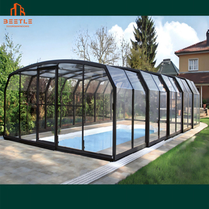Enceintes de piscine en aluminium rétractables-couvertures toutes saisons personnalisées pour patio et jardin - Product Image 3