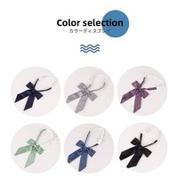 Nœud papillon formel uni JK Light Color Pure à longue tige, couleur unie, coins nettes, en polyester et soie, vente directe usine