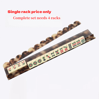 Mahjong Racks 20 pouces, design moderne écaille de tortue américaine, pousseurs magnétiques en acrylique, design festonné, pour 4 joueurs, écologique, familial