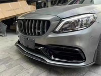 Lèvre de pare-chocs avant en fibre de carbone de style BS pour Mercedes Benz W205 Classe C C300 AMG C43 C63 Coupé 2015+ Kit carrosserie séparateur avant