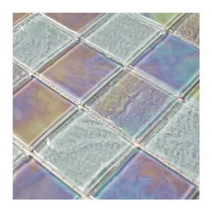 Hight Quaily Glass Swimming Pool Mosaic Tiles Crystal Glass Mosaic Tile For Home And Swimming Pool