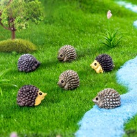 Mini figurine hérisson en résine pour micro-paysage, terrarium, décoration de table de sable