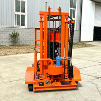 Foreuse rotative hydraulique portable pour puits d'eau de 100 m de profondeur / Machine de forage de puits d'eau avec démarrage électrique