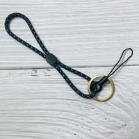 TOLKA/DuoJia TKYD04 Porte-clés minimaliste tendance à impression numérique, sangle réglable, boucle en métal, cordon en polyester