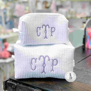 Tùy Chỉnh Fluffy Cá Nhân Mềm <span class=keywords><strong>Waffle</strong></span> Thêu Hữu Cơ Bán Buôn <span class=keywords><strong>Waffle</strong></span> Dệt Túi Mỹ Phẩm - Product Image 2