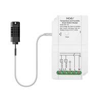 Sakelar Suhu & Kelembapan WiFi Doodle Smart Home dengan Kontrol Aplikasi & Suara, Fungsi Timer, Bahan PC