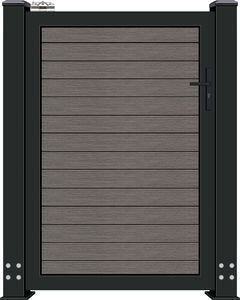 Suministros de jardín Puerta de entrada de aluminio y puerta lateral de jardín Puerta peatonal de diseño WPC - Product Image 4