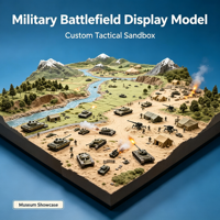 Modèle de terrain de bataille militaire personnalisé pour sandbox