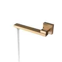 Robinet de lavabo mural en acier inoxydable à trou unique avec cartouche céramique, mitigeur eau chaude et froide, design moderne